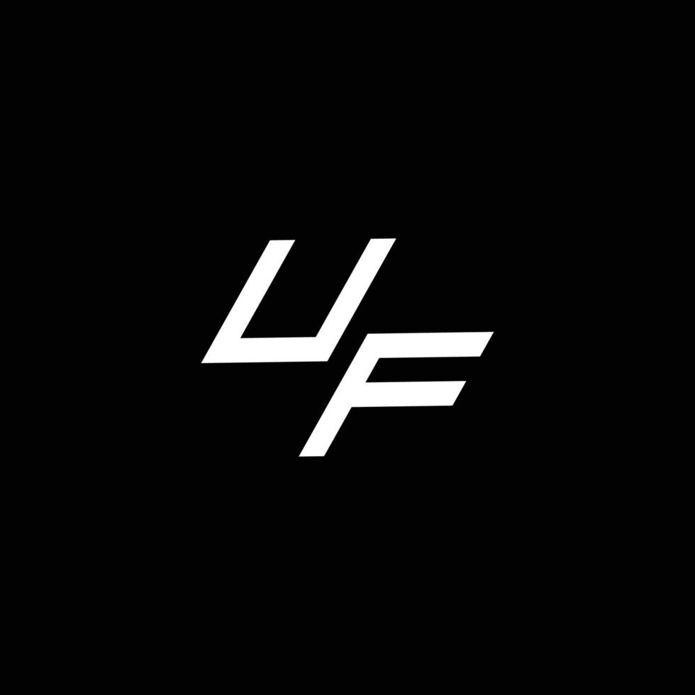 uf logo monogramma con su per giù stile moderno design modello vettore