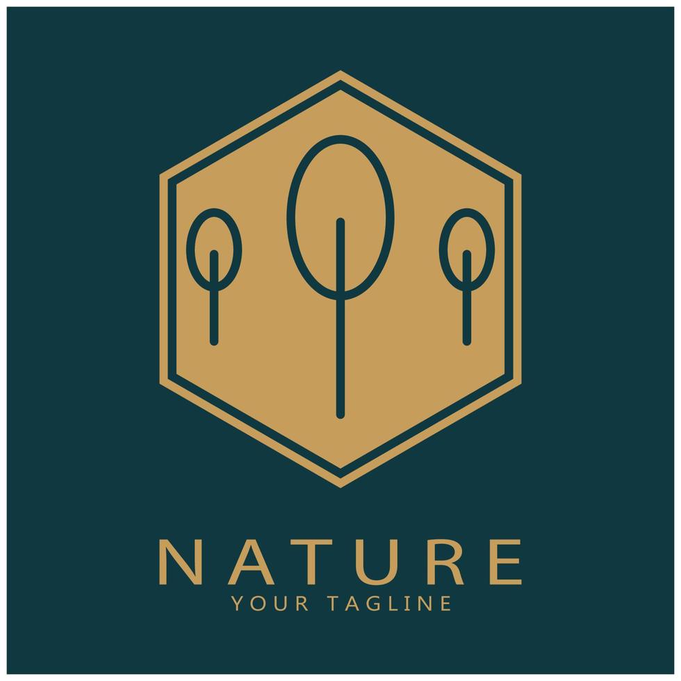 natura vettore logo. con alberi, fiumi, mari, montagne, attività commerciale emblemi, viaggio distintivi, ,ecologico Salute