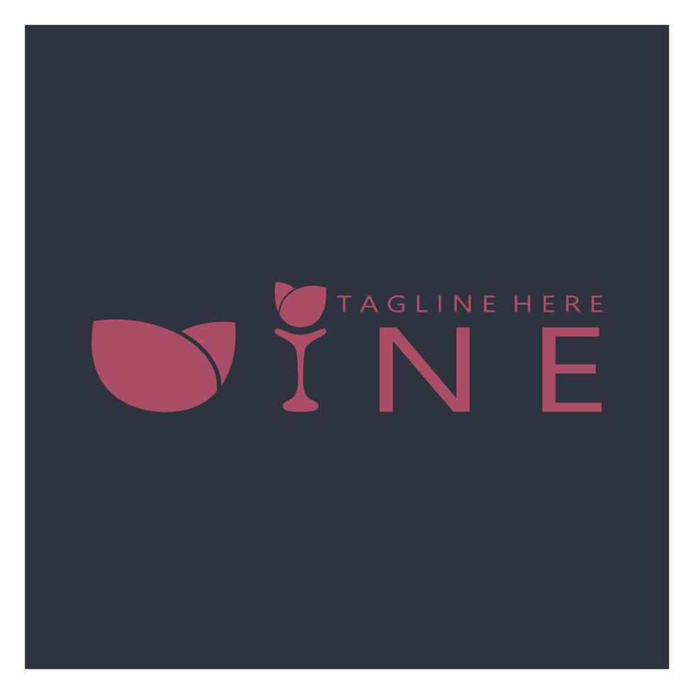 modello di progettazione del logo del vino.illustrazione vettoriale di icona-vettore