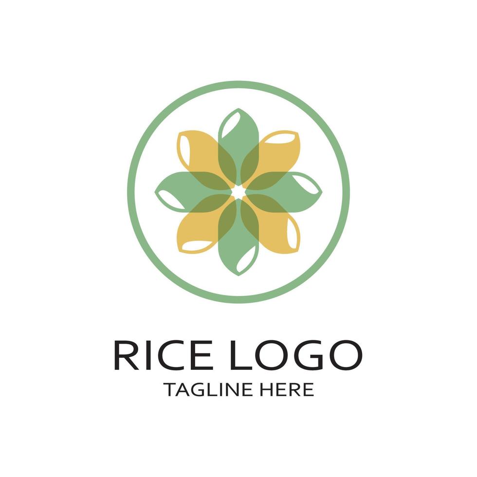 risaia pianta logo, riso grano logo, riso, naturale biologico agricoltura, per affari,azienda,agricoltura,prodotto,fattoria negozio, agricolo attrezzature, riso magazzino, con moderno minimalista vettore