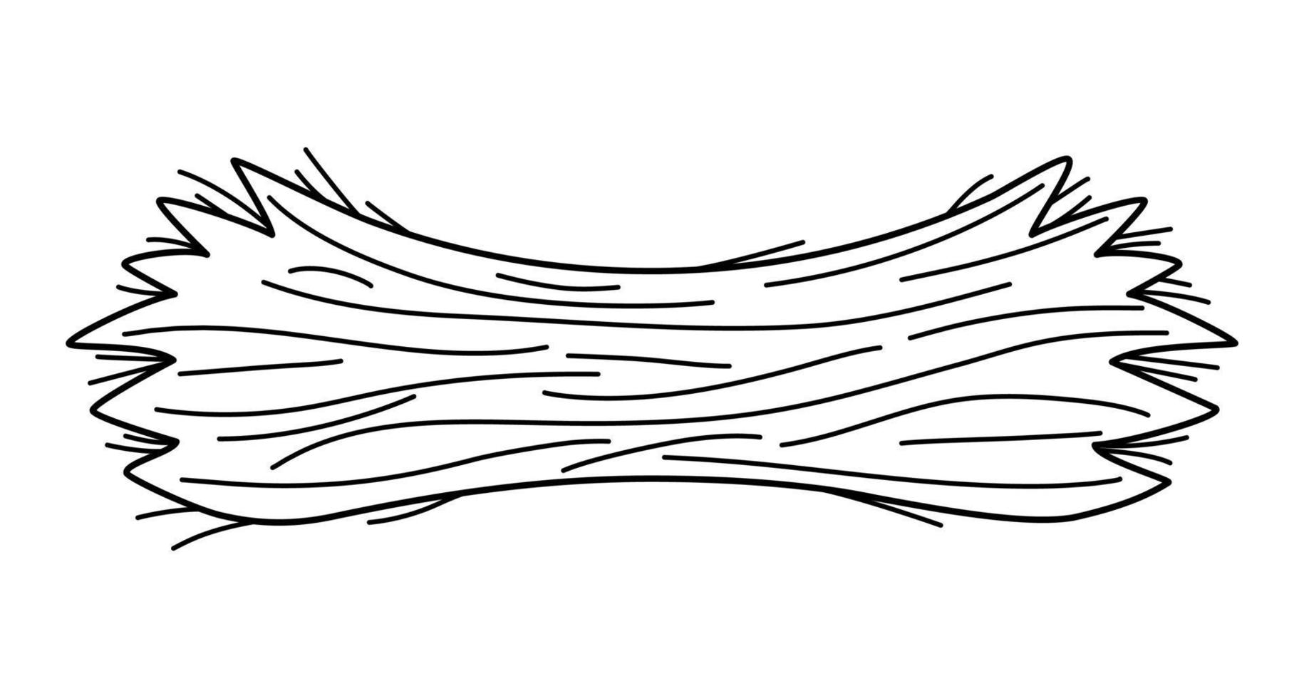 nero e bianca fieno mazzo linea icona isolato su bianca sfondo. vettore schema falciato campo erba fascio illustrazione. azienda agricola concetto. cannuccia mucchio immagine o colorazione pagina