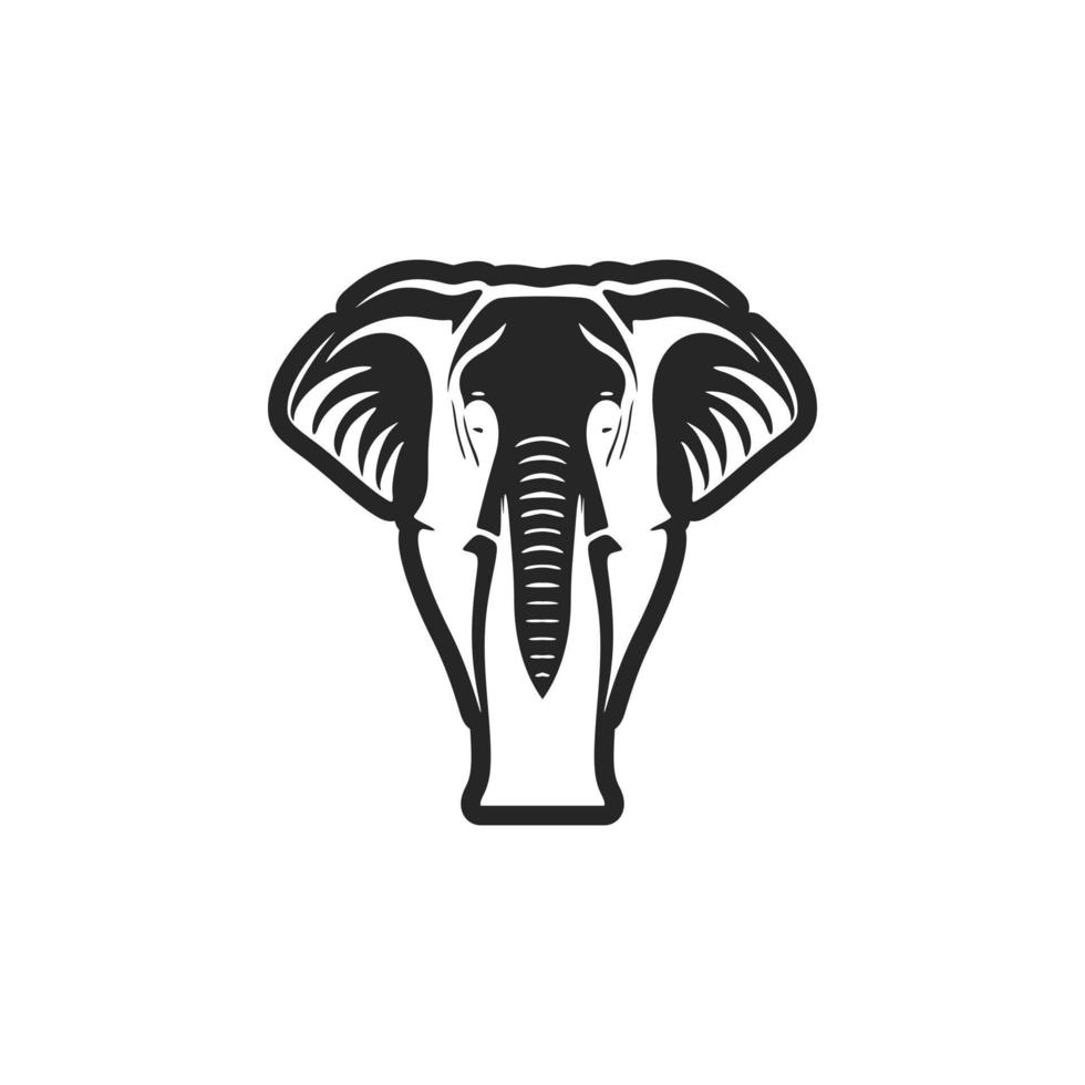 un' elegante nero e bianca elefante logo per migliorare il tuo Marche Immagine. vettore