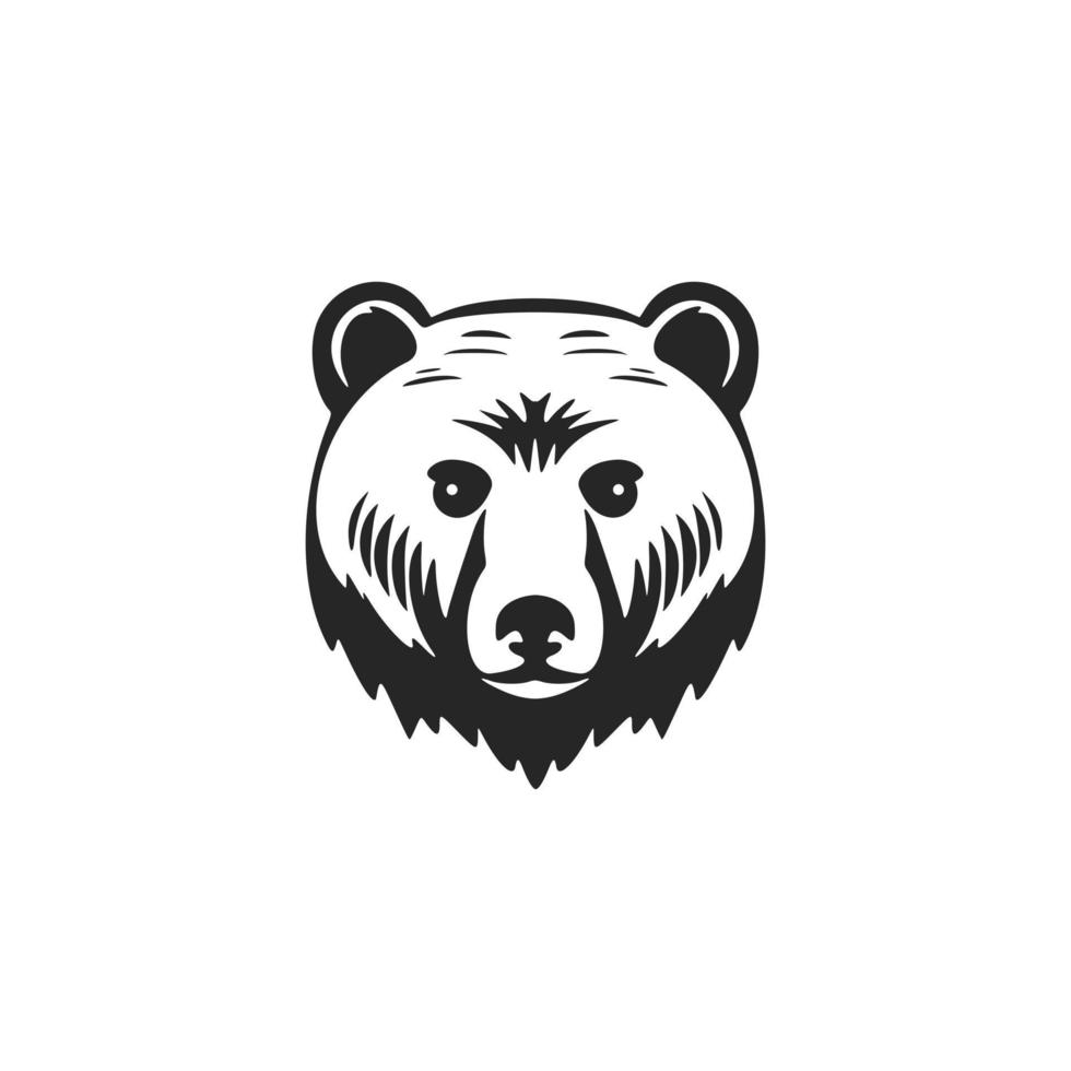 elegante orso logo nel nero e bianca vettore opera d'arte.