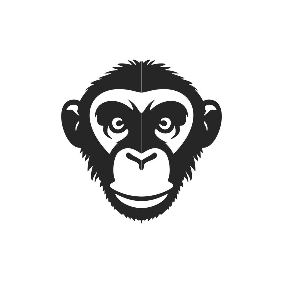 nero e bianca scimmia logo per dare il tuo marca un' sofisticato Guarda. vettore