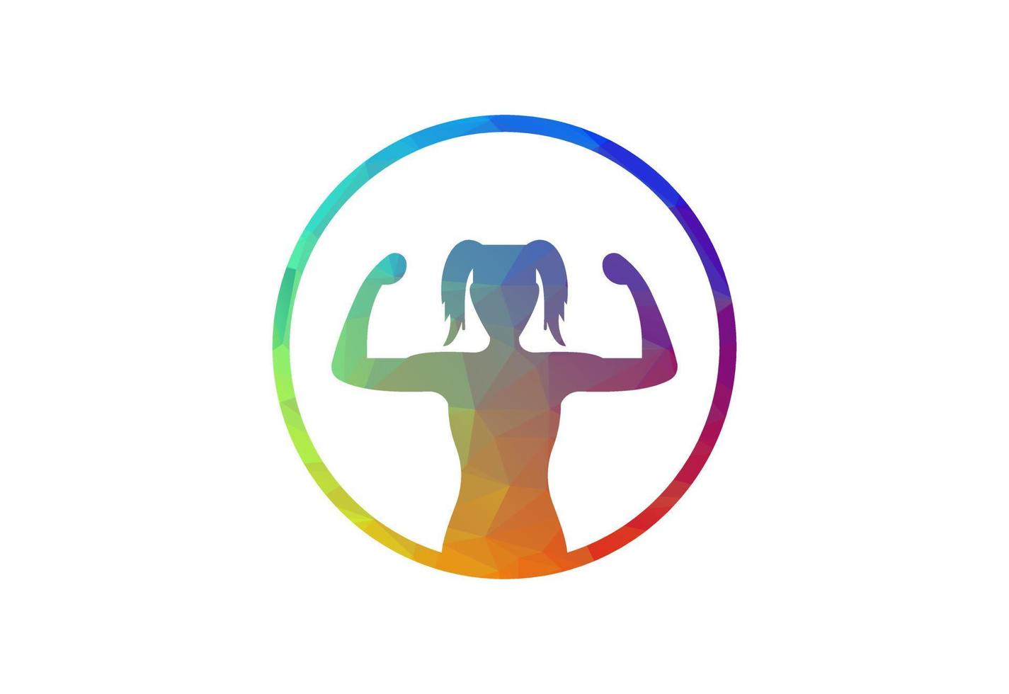 Basso poli e palestra-fitness logo disegno, vettore design concetto