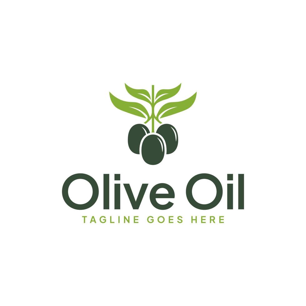 oliva olio logo icona Salute design vettore