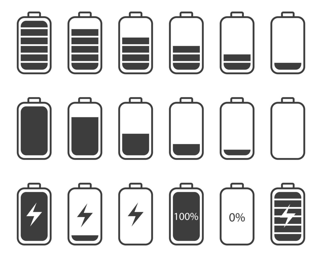 batteria ricarica punto. livello batteria energia. vettore illustrazione