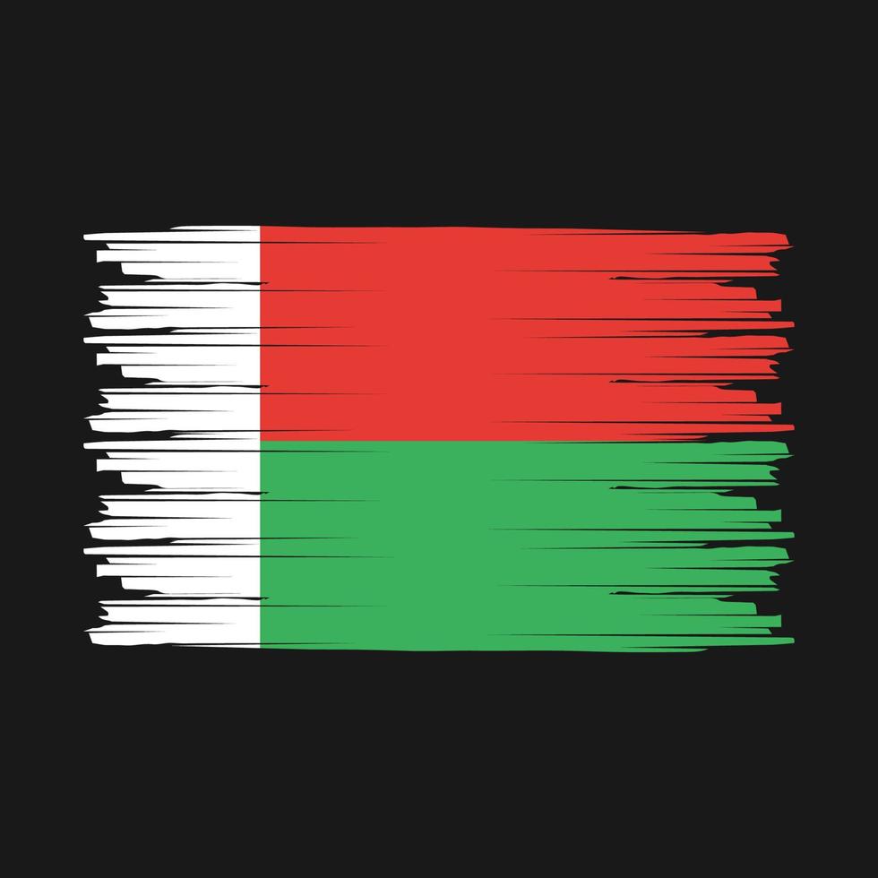 pennello bandiera madagascarscar vettore