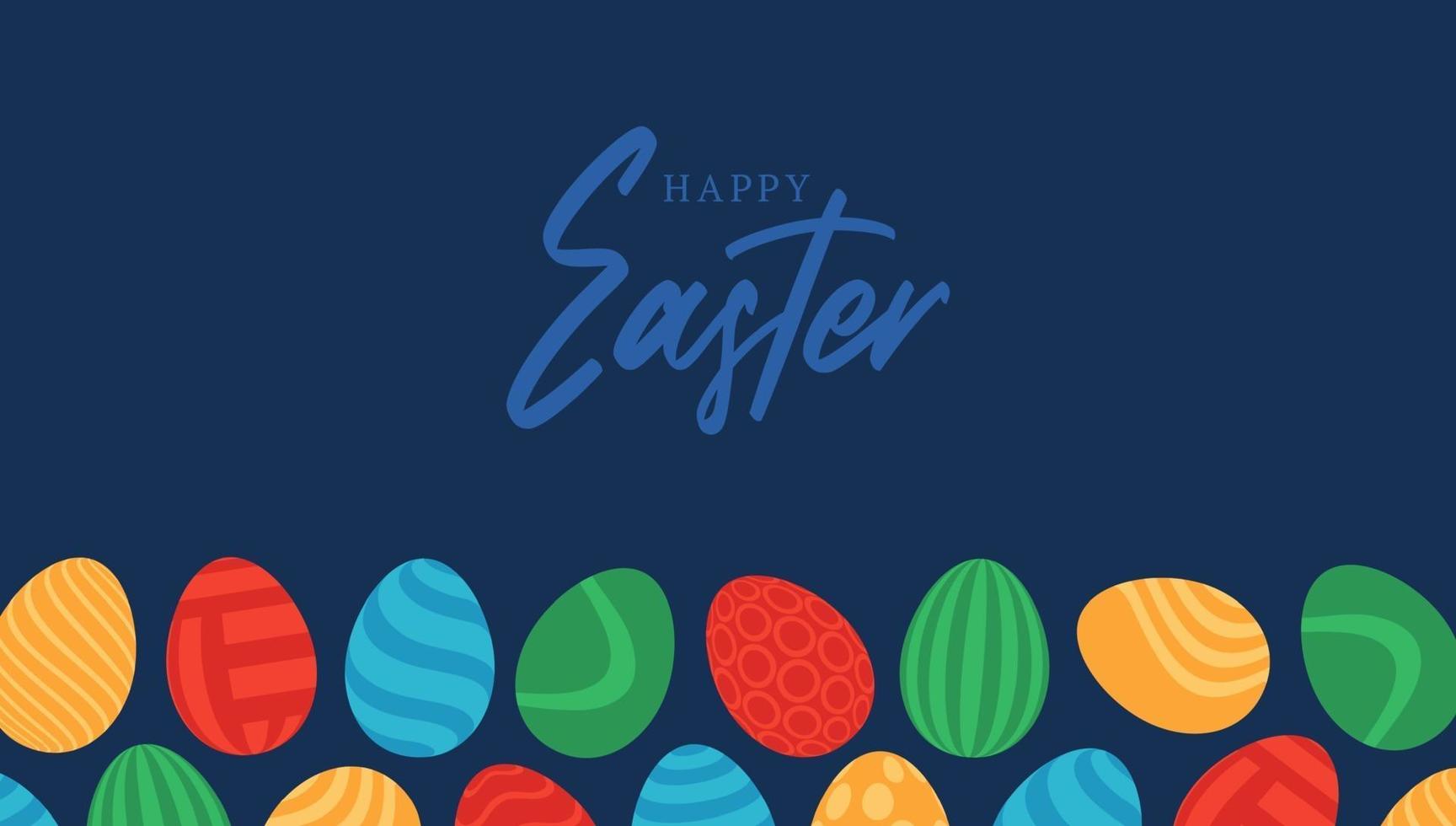 banner di uovo di Pasqua felice vettore