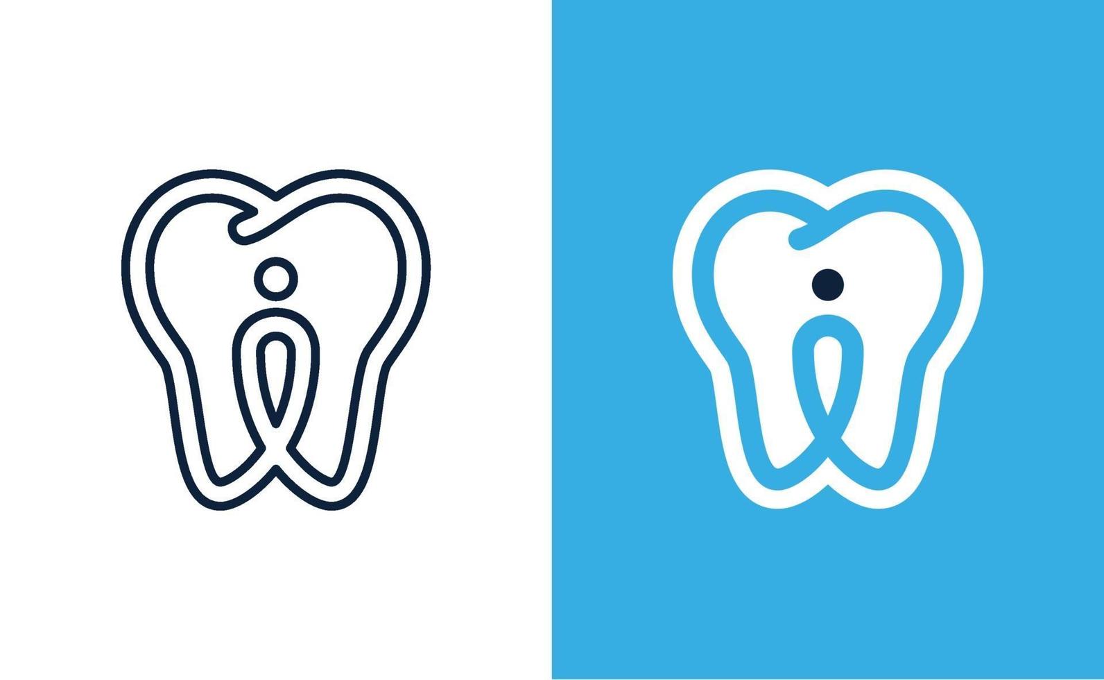 dente dentale e logo del dente vettore