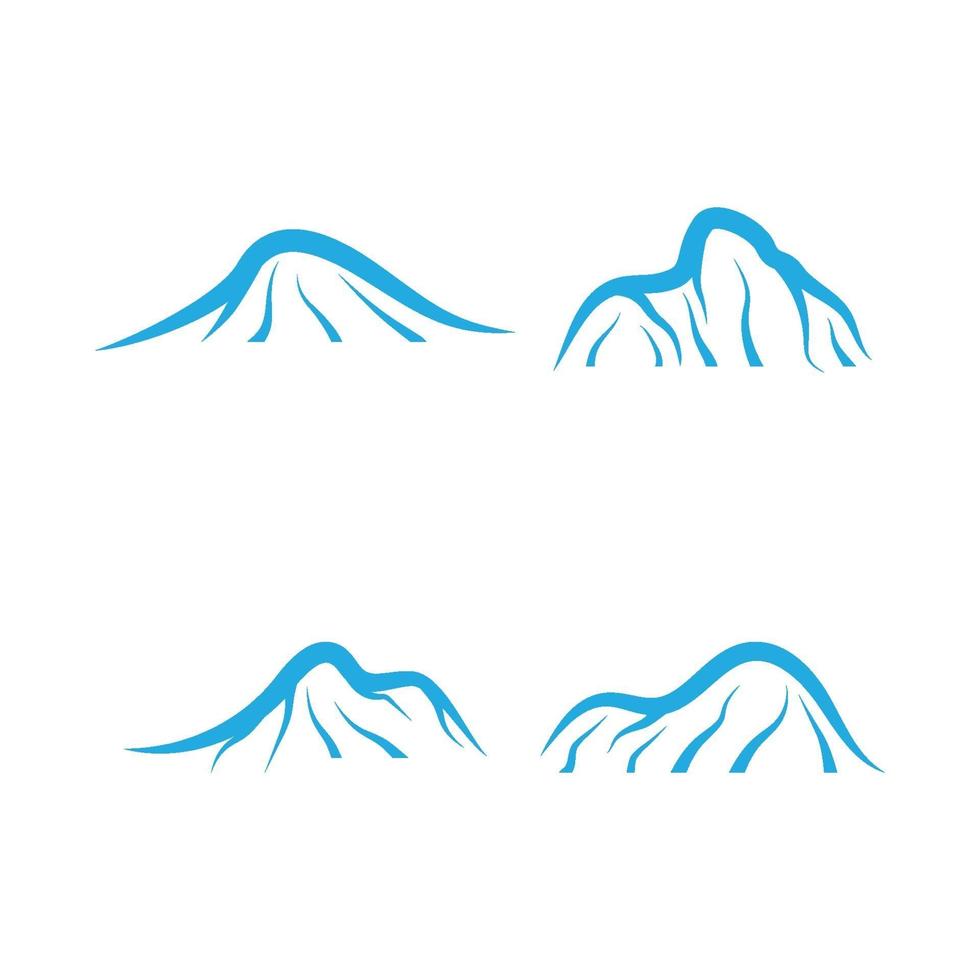 set di immagini del logo di montagna vettore