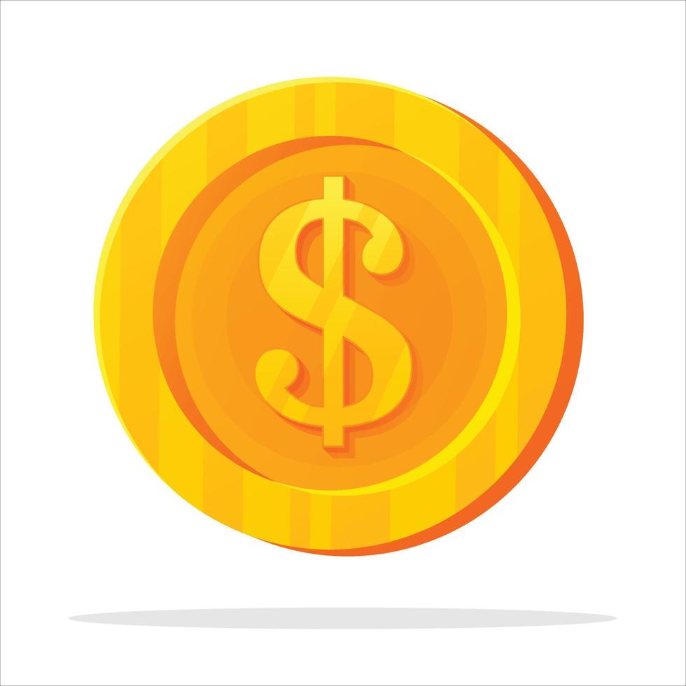 croccante e moderno dollaro moneta simbolo vettore Perfetto per finanza e attività commerciale disegni