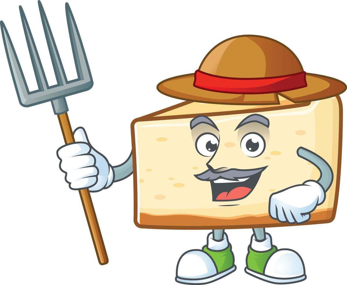 formaggio torta cartone animato personaggio vettore