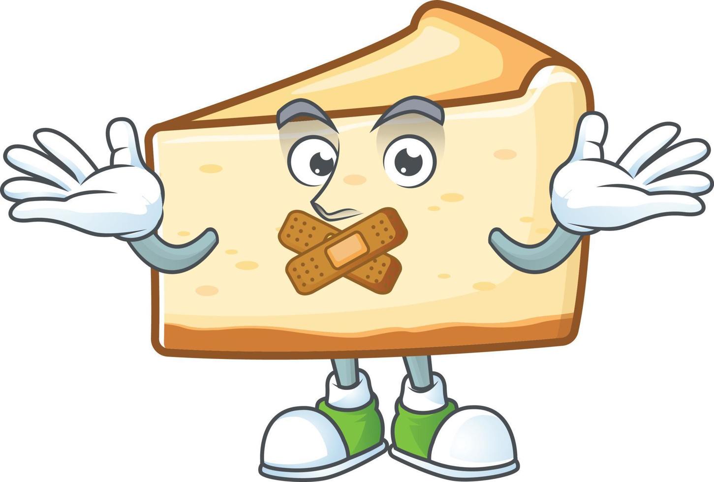 formaggio torta cartone animato personaggio vettore