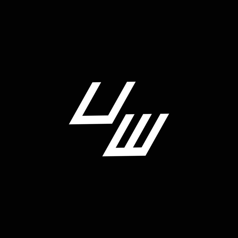 uw logo monogramma con su per giù stile moderno design modello vettore