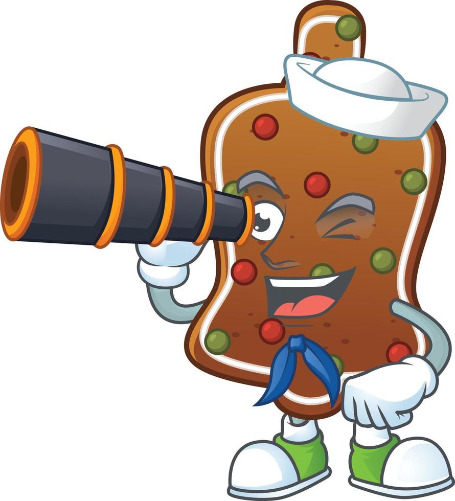 Pan di zenzero campana cartone animato personaggio vettore