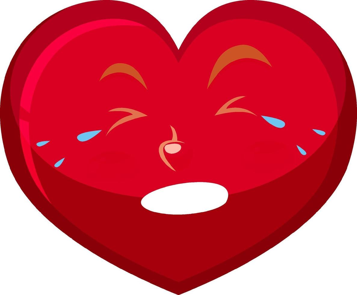 personaggio dei cartoni animati di cuore con espressione facciale vettore