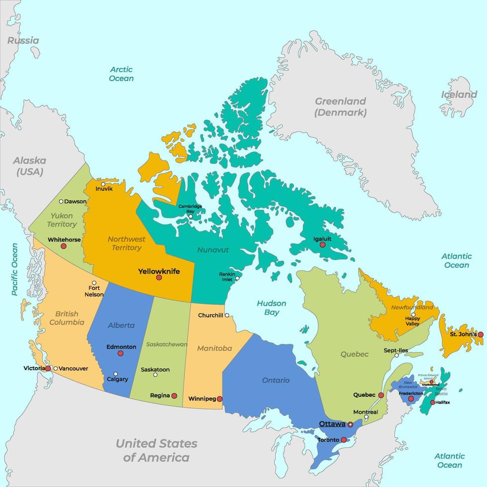 Canada nazione carta geografica vettore