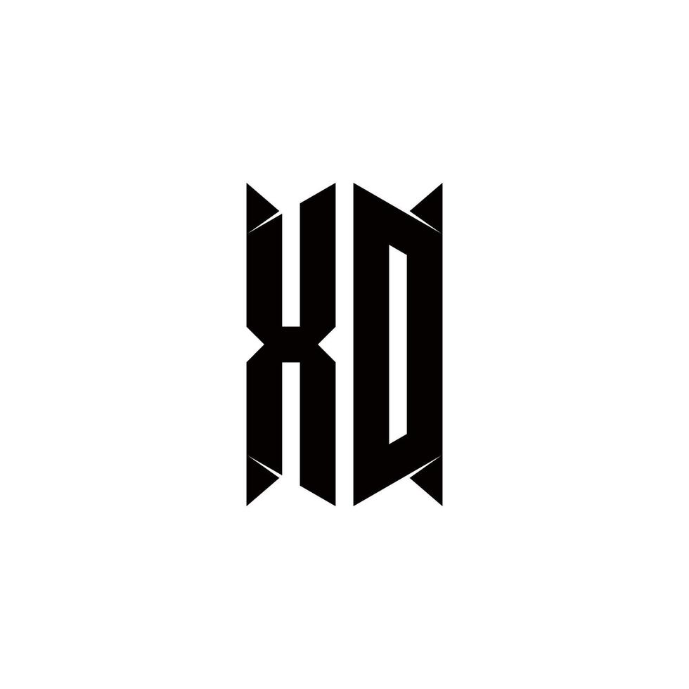 xd logo monogramma con scudo forma disegni modello vettore