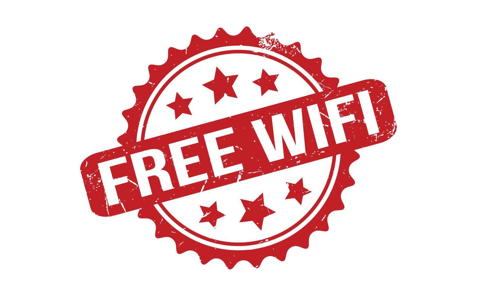 gratuito Wi-Fi gomma da cancellare francobollo. rosso gratuito Wi-Fi gomma da cancellare grunge francobollo foca vettore illustrazione - vettore