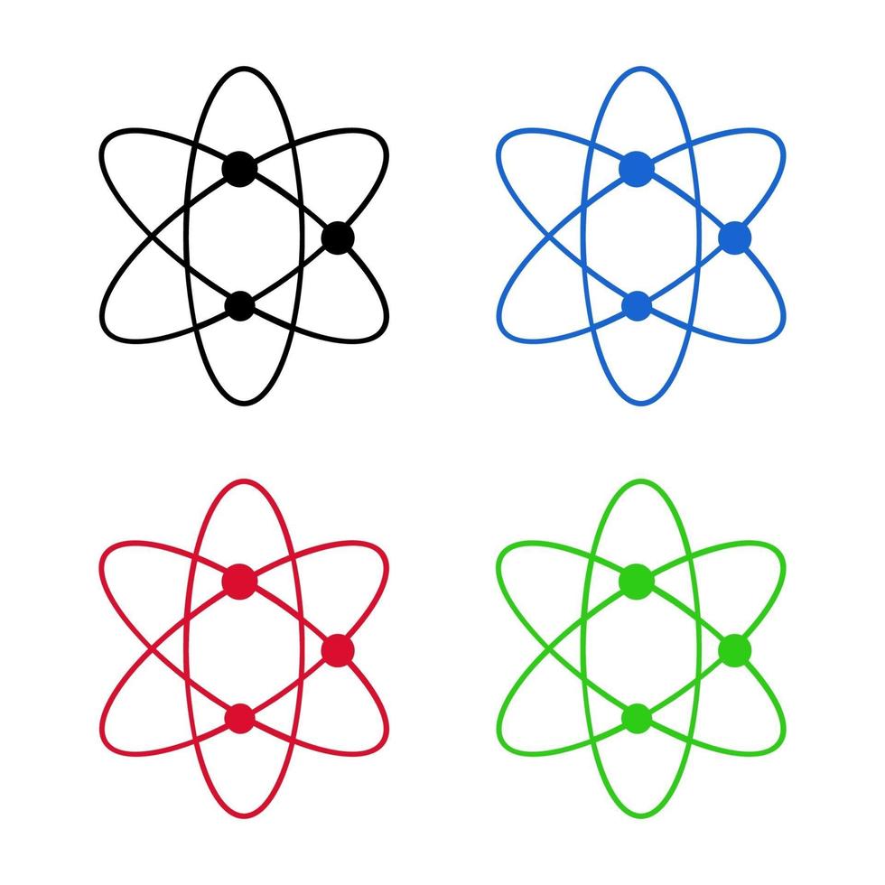 atomo su sfondo bianco vettore