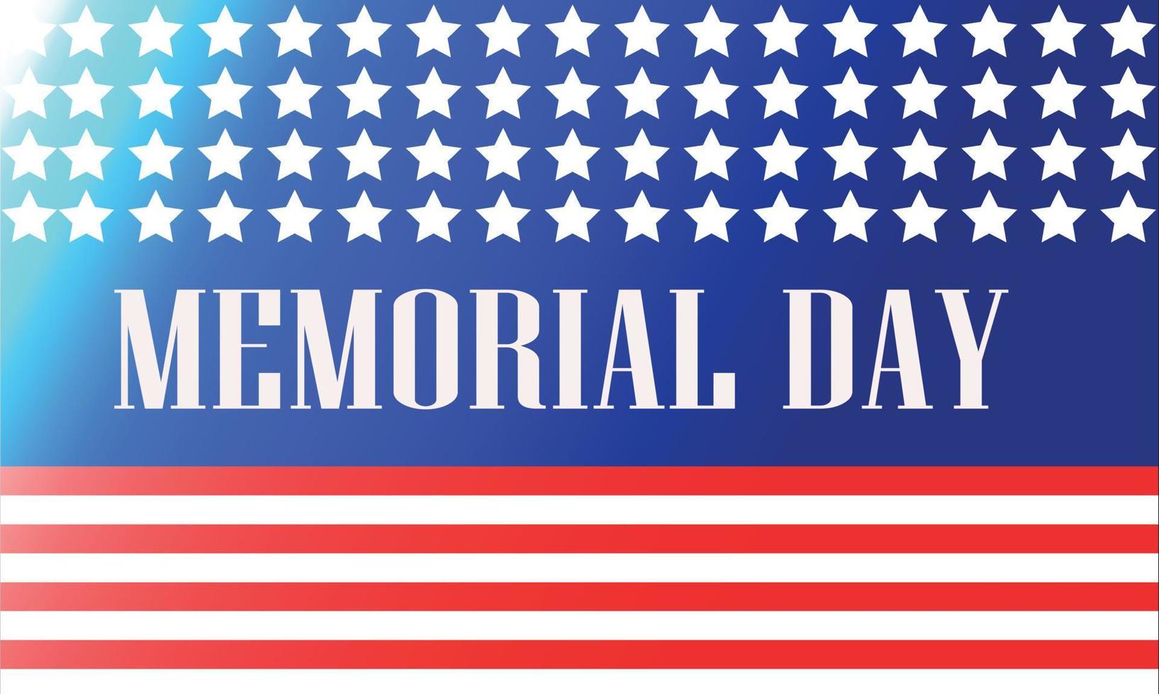 memoriale giorno - onorare tutti chi servito testo con americano bandiera confine e stelle, patriottico vettore illustrazione