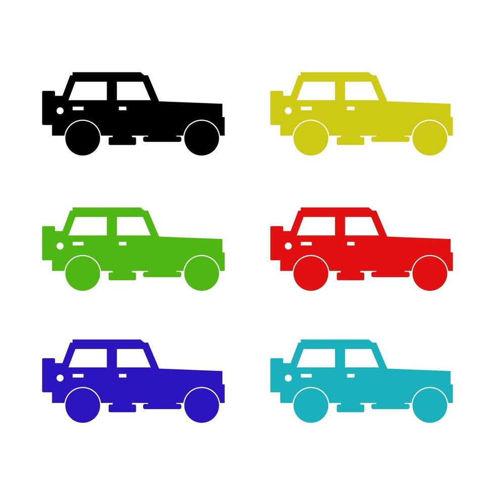 jeep su sfondo bianco vettore