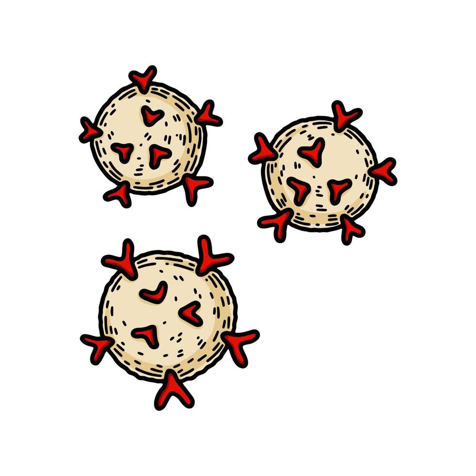 t-killer cellule isolato su bianca sfondo. mano disegnato scientifico microbiologia vettore illustrazione nel schizzo stile. adattabile immune sistema
