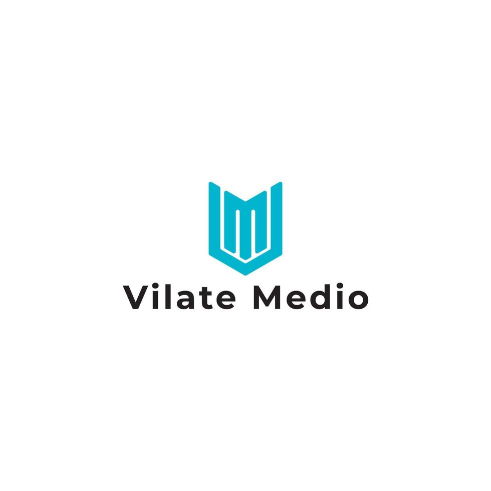 astratto iniziale lettera vm o mv logo nel blu colore isolato nel bianca sfondo applicato per digitale marketing agenzia logo anche adatto per il Marche o aziende avere iniziale nome mv o vm. vettore