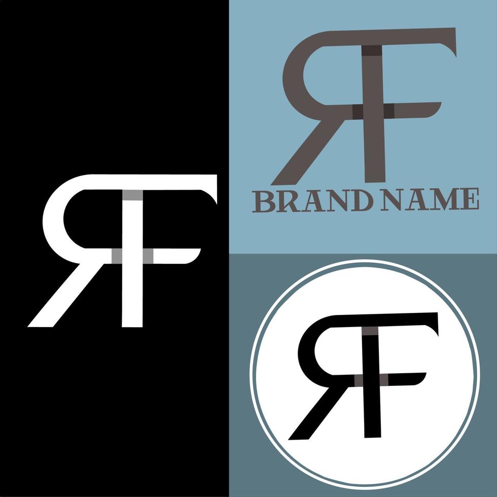 vettore illustrazione, r f lettering logo, semplice monogramma logo, per attività commerciale