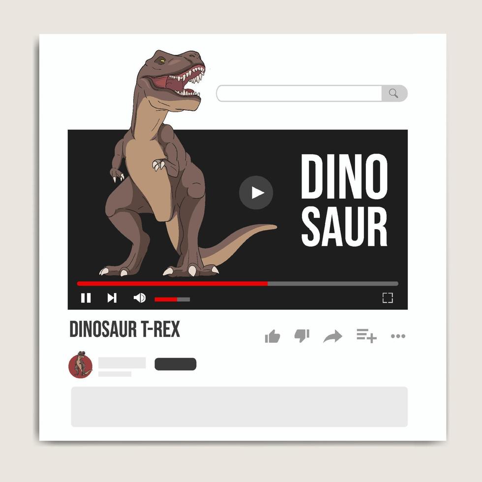 tirannosauro rex vettore illustrazione video design modello