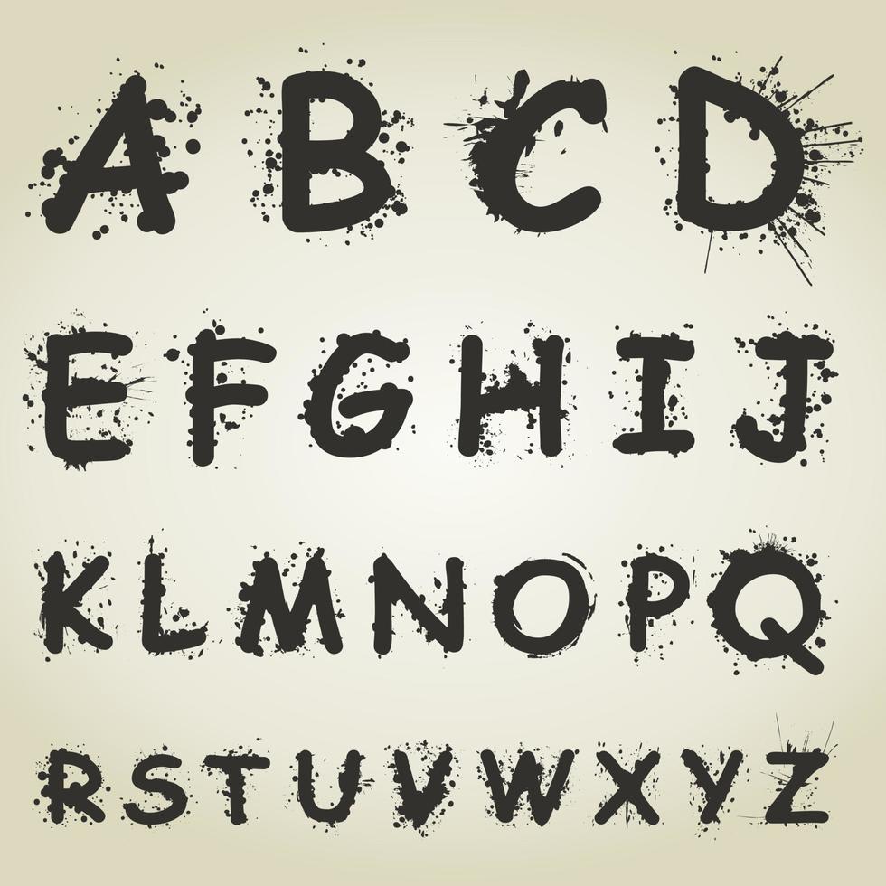 il alfabeto a partire dal lettere di macchie. un' vettore illustrazione