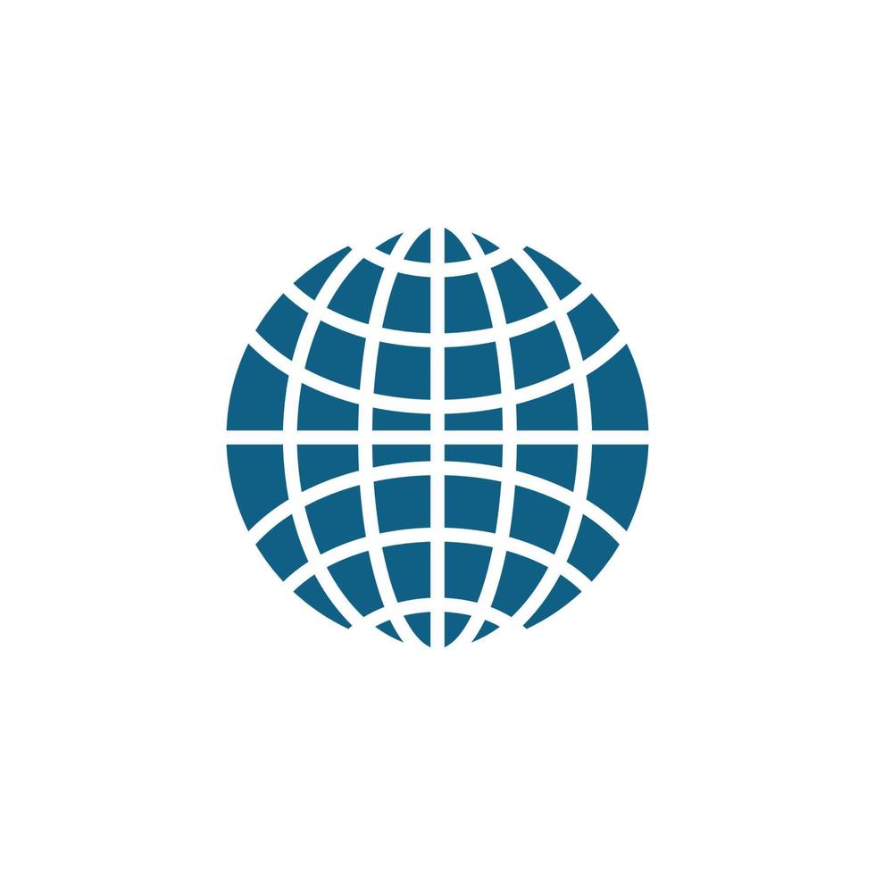 modello di logo del mondo del filo vettore
