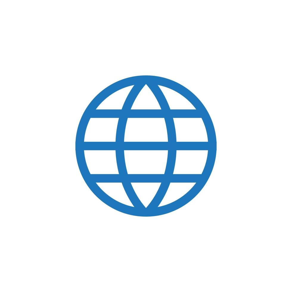 modello di logo del mondo del filo vettore