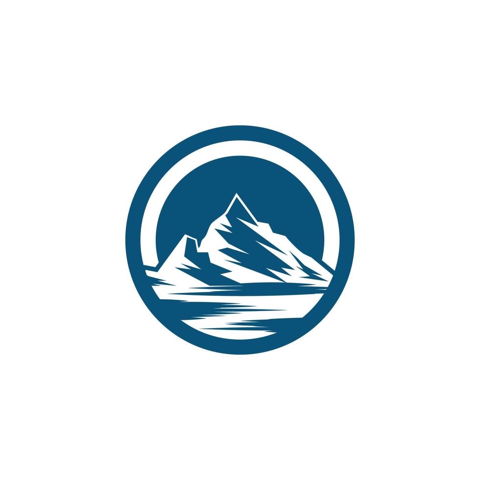 logo icona di montagna vettore