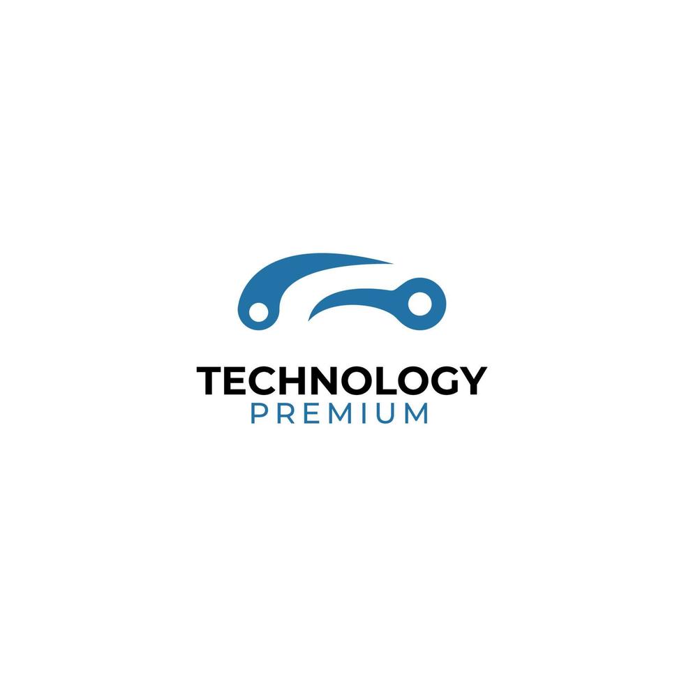 vettore auto tecnologia o settore automobilistico logo design illustrazione