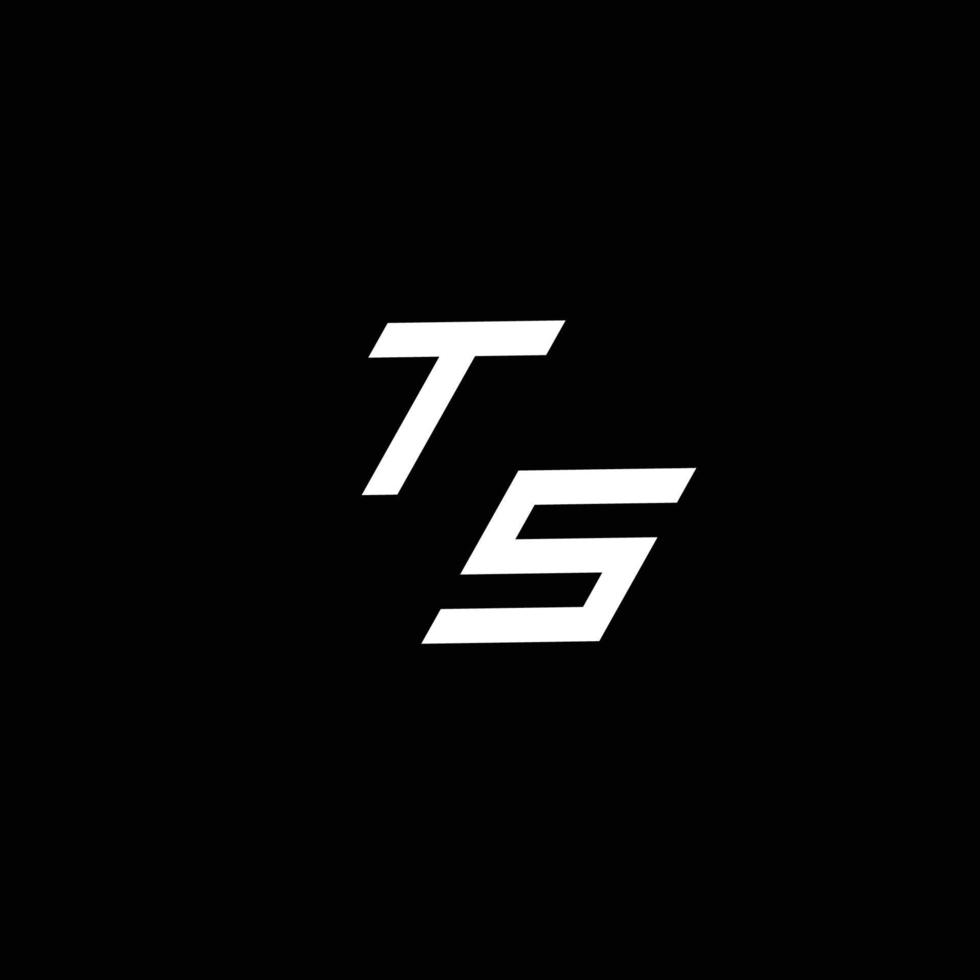 ts logo monogramma con su per giù stile moderno design modello vettore
