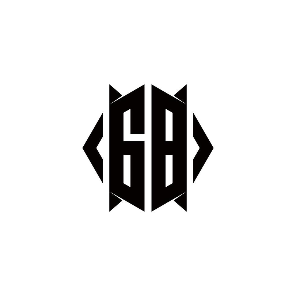 gb logo monogramma con scudo forma disegni modello vettore