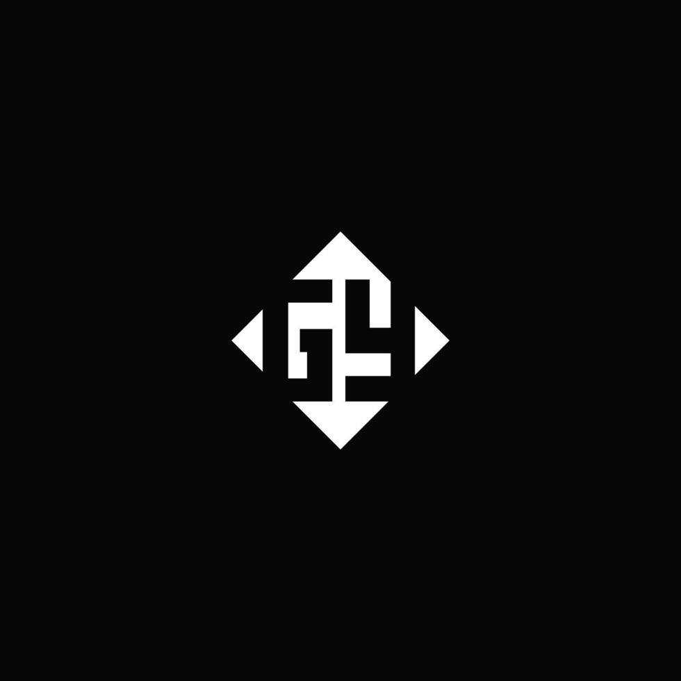 monogramma logo design con diamante piazza forma vettore