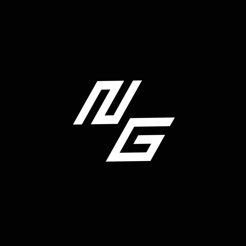 ng logo monogramma con su per giù stile moderno design modello vettore