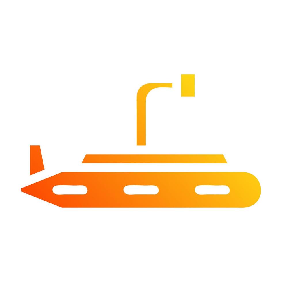 sottomarino icona solido pendenza rosso stile militare illustrazione vettore esercito elemento e simbolo Perfetto.