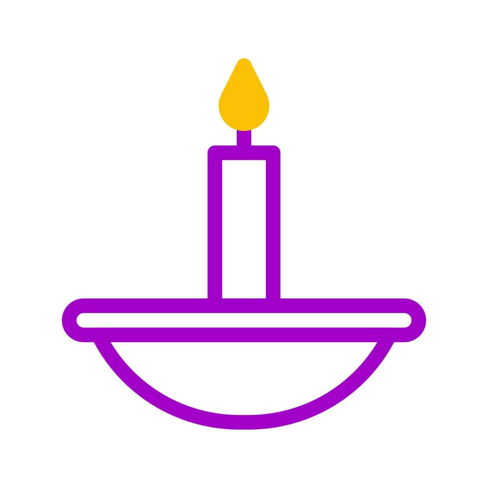 candela icona duotone viola giallo stile Ramadan illustrazione vettore elemento e simbolo Perfetto.