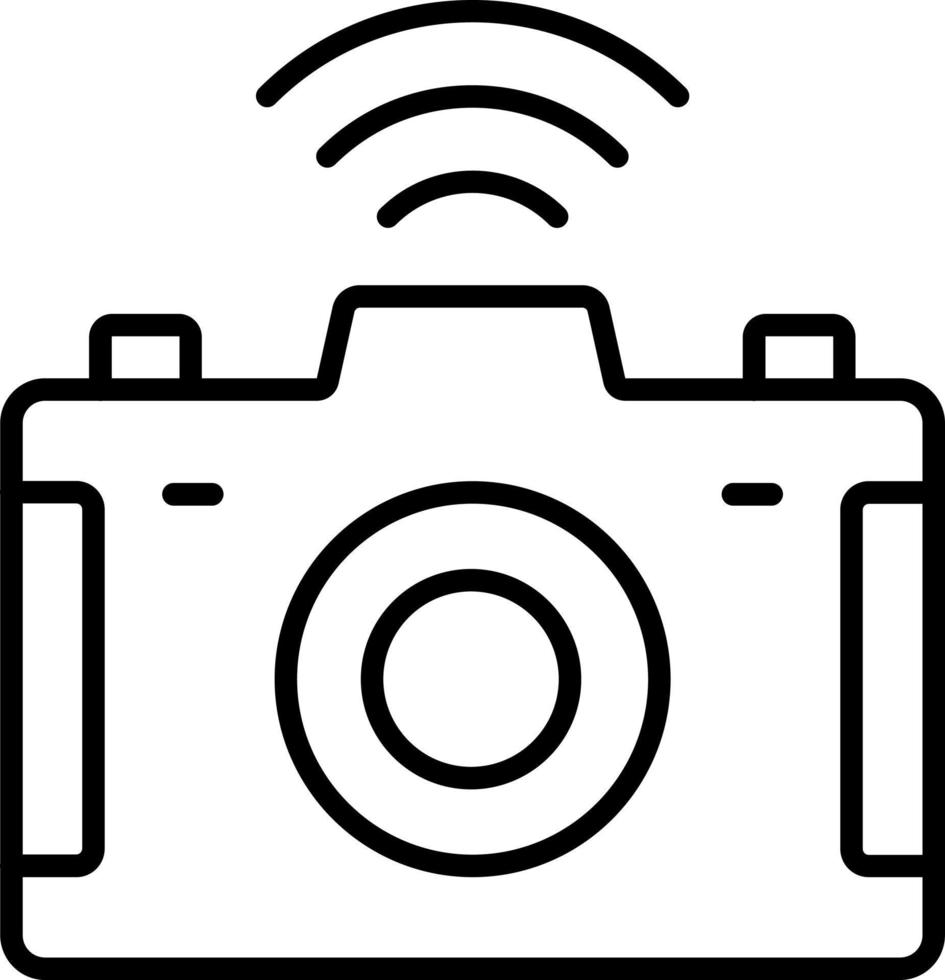 inteligente telecamera icona stile vettore