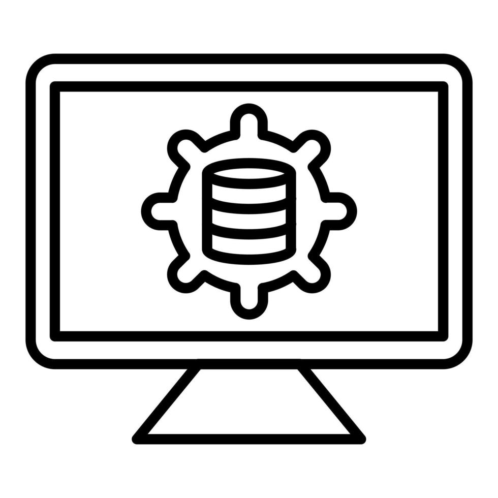 dati gestione piattaforma icona stile vettore