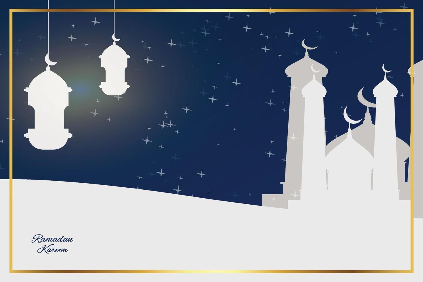 disegno di illustrazione per celebrare il mese del ramadan 2021 vettore