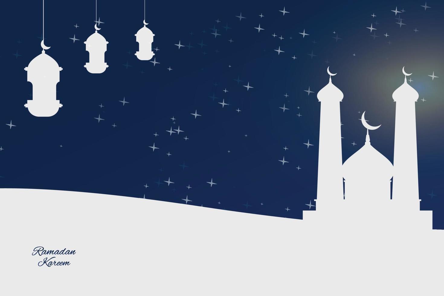 disegno di illustrazione per celebrare il mese del ramadan 2021 vettore