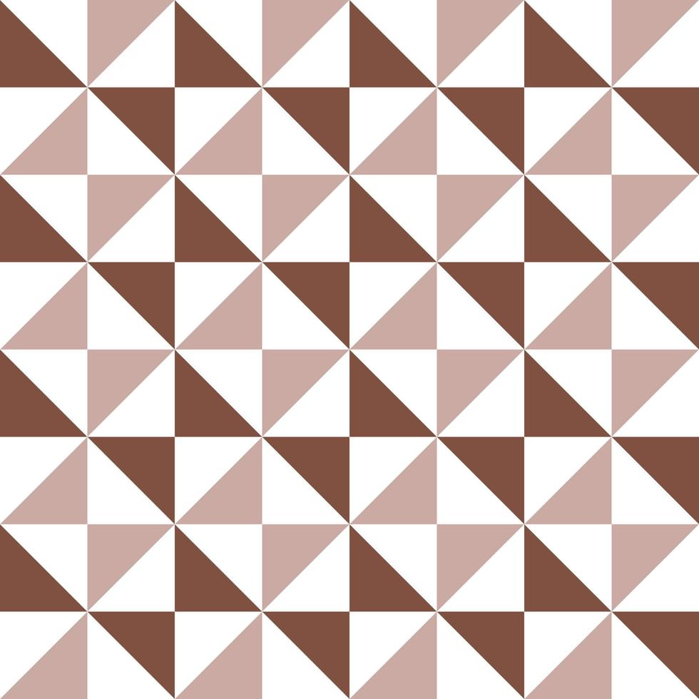 astratto geometrico modello nel Marrone e bianca piazze, astratto modello nel un' monocromatico schema. Marrone e bianca triangolo modello. monotono triangoli nel piazza forma. vettore