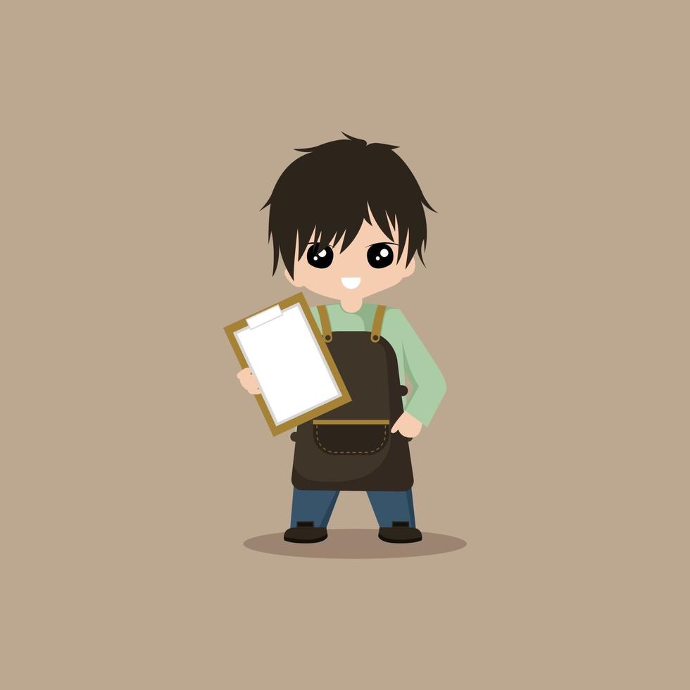 illustrazione vettoriale grafica barista character design