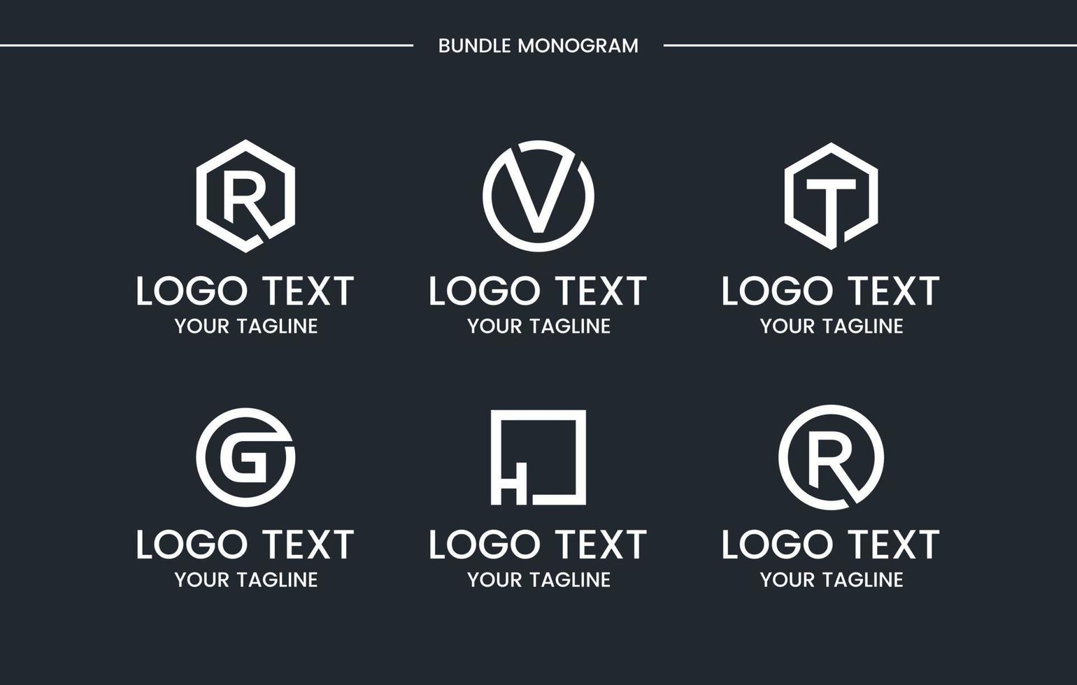 modello di progettazione logo set monogramma. vettore