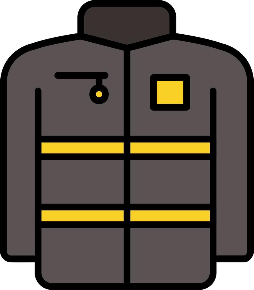 pompiere uniforme vettore icona